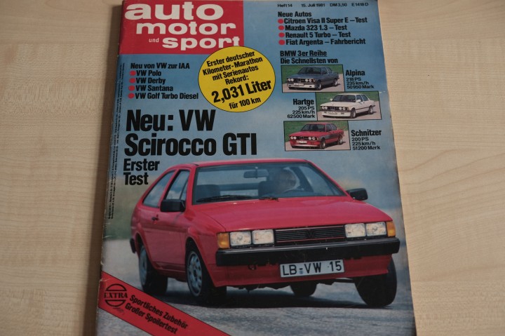 Deckblatt Auto Motor und Sport (14/1981)